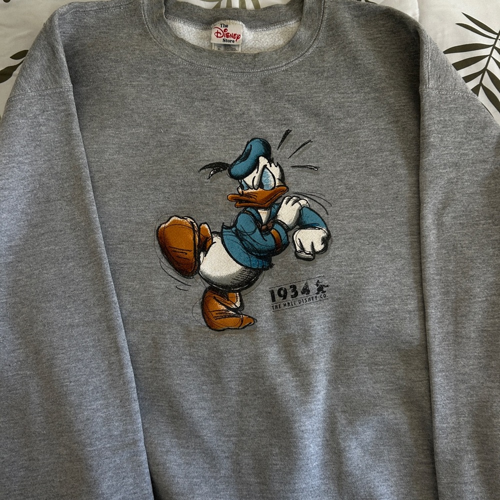Disney Gray Donald Duck Sweater